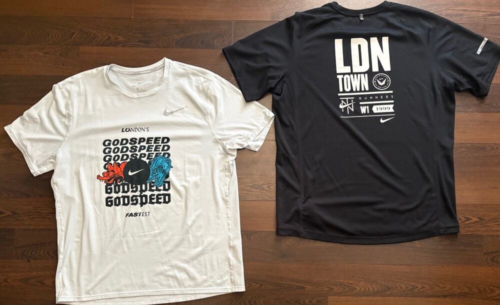 2x Vintage Nike Dri-FIT Running Shirts Bundle Men's XL